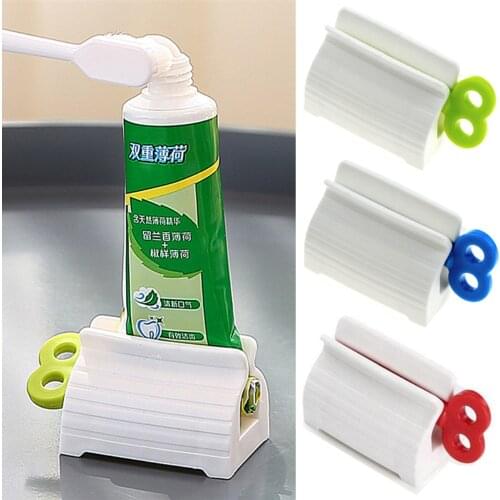 1PC Rolling Tube Toothpaste Squeezer Dispenser Toothpaste Seat Holder Stand Beauty Bathroom Supply Tooth Cleaning Accessories