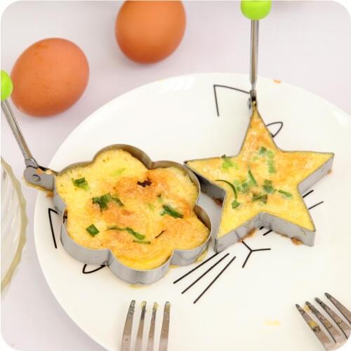 1Pc Stainless Steel Egg Shaper Egg Mold Cooking Tools Pancake Molds Ring Heart Flower Kitchen Gadget -30