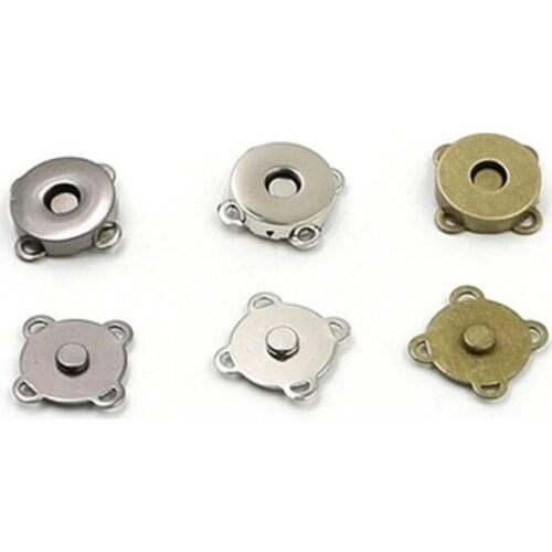 10Pcs Black Silver Gold Bronze High Quality Button Apparel Sewing Fabric Sew On Scrapbooking DIY Metal Magnetic Snaps