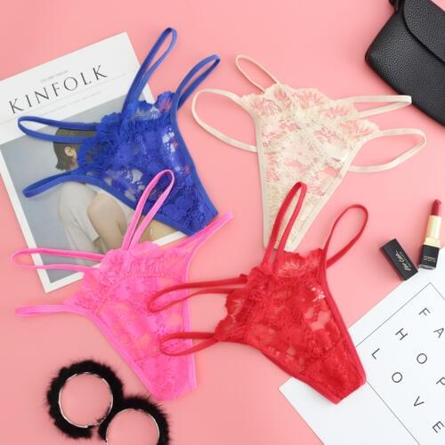 5pcs/lot women panties lace thongs G-strigs lace female Spaghetti strip sexy Underwear panty girls bragas 8017nP5