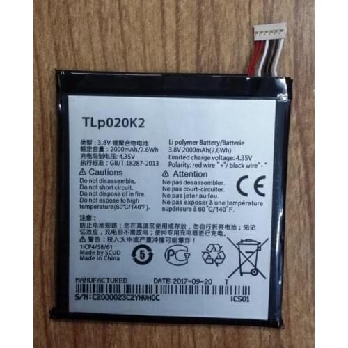 2000mAh Battery For Alcatel One Touch Idol 3(4.7) 6039 6039H 6039Y 6039K 6039 TLP020K2/tlp020kj Batteries With Tools