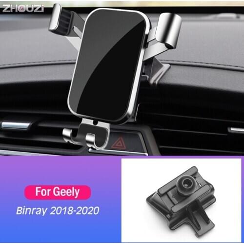 Car Mobile Phone Holder Air Vent Mounts GPS Stand Gravity Navigation Bracket For Geely Binray 2018 2019 2020 Car Accessories