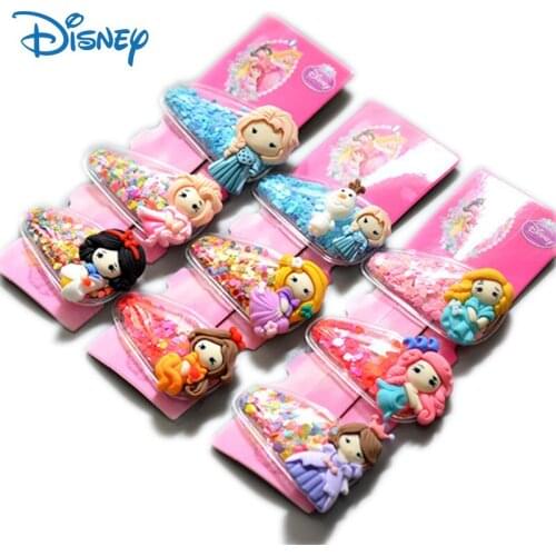 Disney Mickey Minnie Mouse Children Hair Clip Frozen Princess Girl Hairpin Kawaii Dolls Accessories Baby Jewelry Kids Gifts