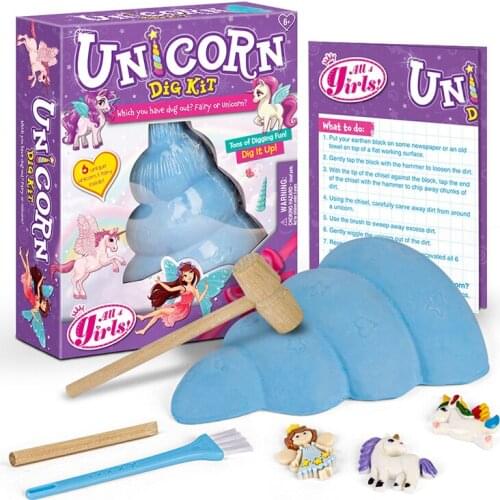 FEOOE 2021 Childrens Educational New Product Girl Toy Flower Fairy Unicorn Archaeological Excavation Girl Toy Wholesale ZXQ