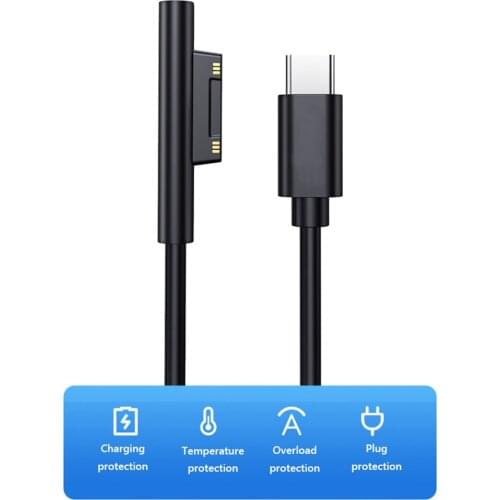 USB Type C Power Supply PD Fast Charger Adapter Cable USB C Power Fast Charger Cable for Microsoft Surface Pro