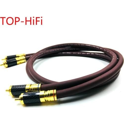 TOP-HiFi Pair 2RCA Male Cable RCA Reference Interconnect Audio Cable Gold plated PLUG for TARA Labs Prism OMNI 2 Wire