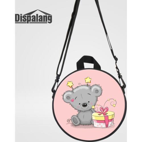 Dispalang Cute Children School Bags 3D Cartoon Bear Print Backpack for Girls Mini Baby Kindergarten Book Bag Women Shoulder Bag