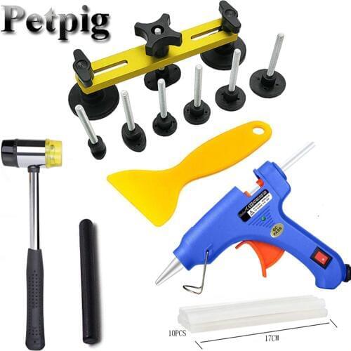 Car Dent Repair Tool Set 20W Glue Gun Hammers Car Repair Tool Dent Removal Tabs Removal Kits for Vehicle Car Dent Tools Kit