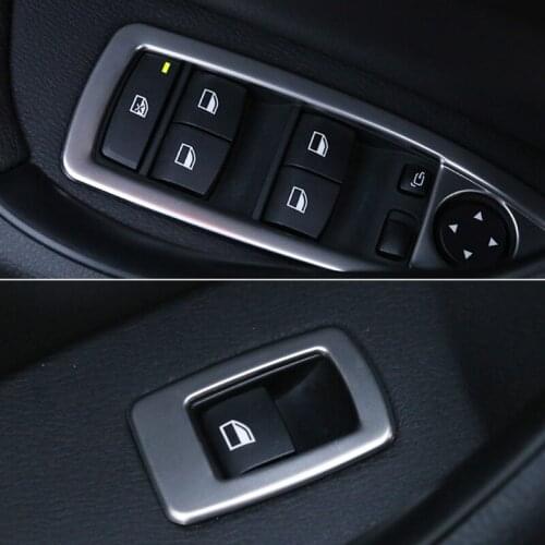 Stainless Door Window Switch Trim Cover FOR BMW 3 GT X1 1 3 4 Series F48 F20 F30 F31 F34 F36 Interior Armrest Styling Accessorie
