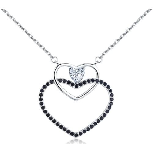 Heart Romantic Arrive 925 Sterling Silver Fine Jewelry Trendy Flower Engagement necklaces & pendants for Women K048
