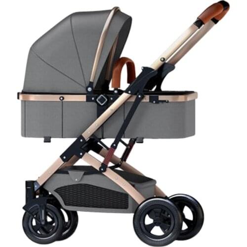 Light Baby Stroller 2 in 1 High Landscape Child Carriage Folding Simple Childrens Trolley Can Sit Reclining Cart Free Shipping