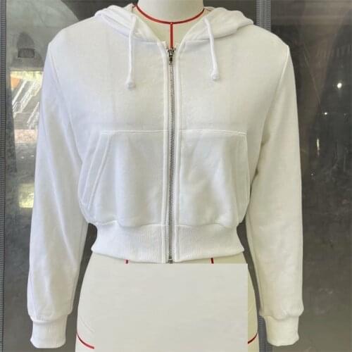 MESTTRAF Women 2021 Fashion Thin Solid color Hoodie Retro Long Sleeve Pocket Loose Top Streetwear