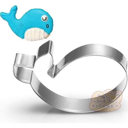 1pcs reposteria Cookware Marine Life Whale Metal Cookie Cutter Biscuit Mold Fondant Cake Decorating Tool Baking Mold Pastry Shop