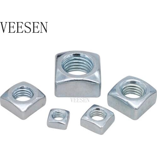 10Pcs 20Pcs 50Pcs DIN557 M3 M4 M5 M6 M8 M10 Carbon Steel Square Nut