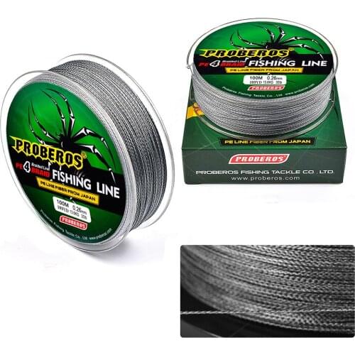 100m Smooth PE Braided Wire 4 Strands Strong Multifilament 0.4-10.0 Japanese Fish Line Fishing Tackle Accessories