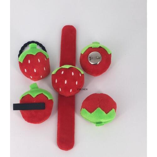 5designs , 4cm Approx. Mini strawberry Plush Stuffed Toys , girls small hand clothes accessories plush toy