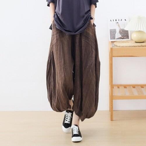 2021 New Fashion Solid Women Ankle length Pants Streetwear Casual Pockets Lace-Up Cargo Pants Spring Summer Office Lady Trousers