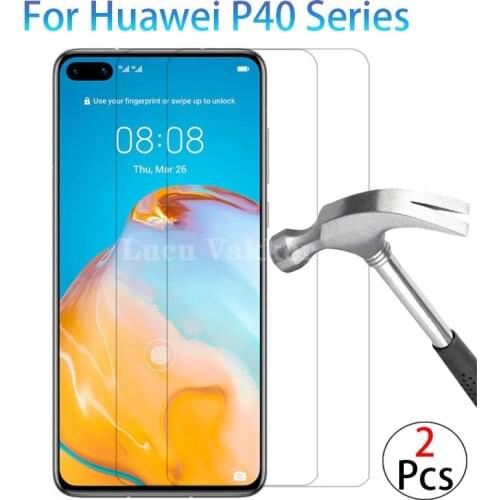Case for huawei p40 lite e cover tempered glass on huaweip40 p 40 P light p40lite 40p coque screen protector bag original huawey