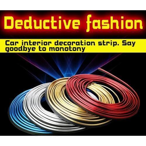 5M Car Styling Interior Decoration Strips Moulding Trim Dashboard Door Edge Universal For Car styling Cars Auto Accessories In