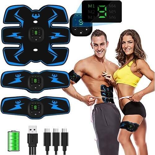 EMS Abdominal Muscle Arm Trainer Toner Abs Body Toner Toning Belt Training Gear Machine Home Gym Weight Loss Body Slimming
