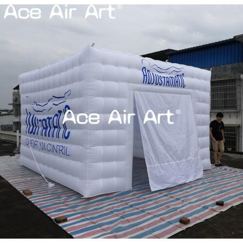 Giant outdoor marquee inflatable square tent with logo-print for trade show and exhibition