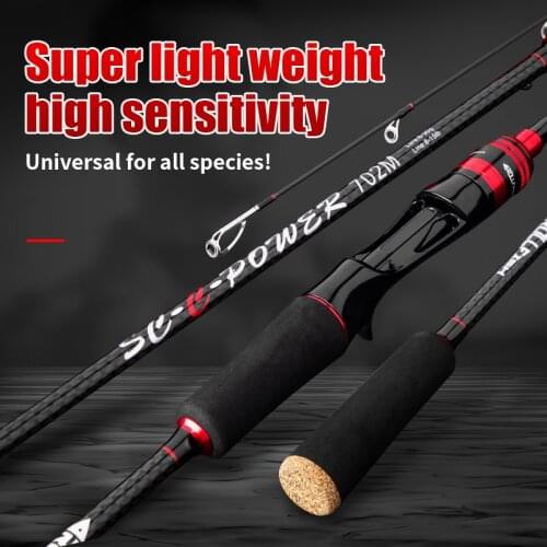 Hot Sale 3 Tips M/L/MH Power Carbon Spinning Casting Fishing Rod With EVA Handle Peche 2 Sections Saltwater Fishing Tackle