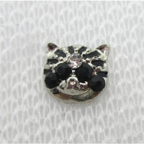 Hot Selling 20pcs/lot Crystal Cat Floating Charms Living Glass Memory Floating Lockets Pendants Charms DIY Jewelry Charm