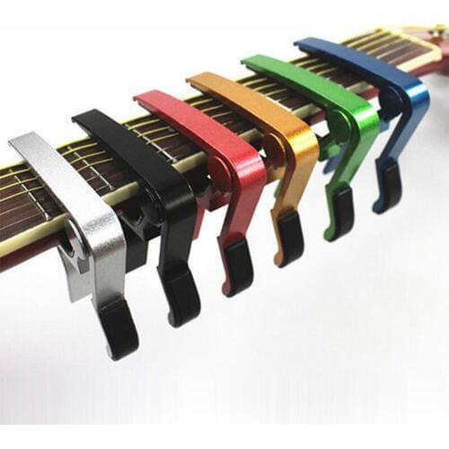 High Quality Aluminium Alloy Metal Guitar Capo Quick Change Clamp Key Acoustic Classic Guitar Capo Tone Adjusting Guitar Parts