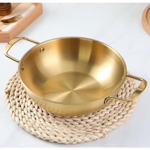 Korean Ramen Noodles Pot Stainless Steel Soup Pot Hotpot Noodles Milk Egg Soup Cooking Stove Pot Fast Heating Kitchen Cookware