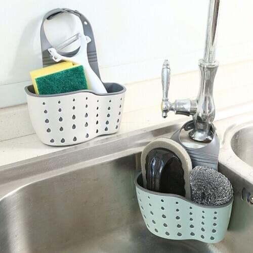 Kitchen Sink Shelf Spong Drain Rack Hanging Cleaning Clothes Holder Sink Drainer Bathroom Storage Organizer Kitchen Accessories