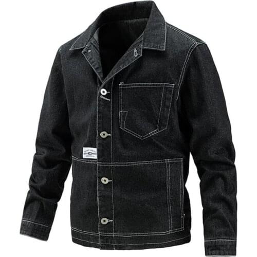 Streetwear Mens Jackets new listing denim jacket lapel Mens casual jacket High Quality Men Jacket Outwear