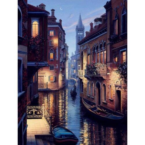 LaoJieYuan Diamond Embroidery Cross Stitch Landscape Full Square Picture Rhinestones Mosaic Scenery Diamond Painting DIY