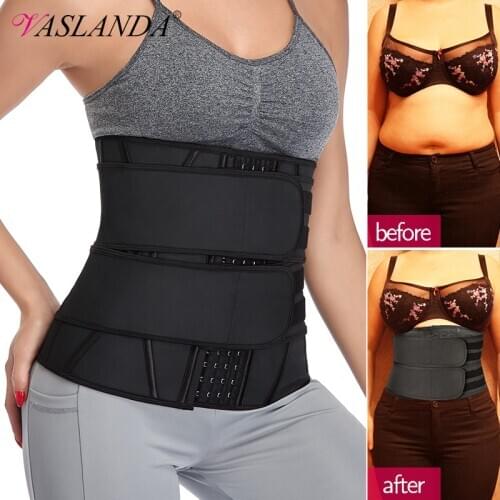 Latex Sport Waist Trainer Corsets for Weight Loss Belly Trimmer Belt Slimming Body Shaper Sauna Sweat Fat Burner Workout Fajas