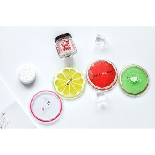 Summer Portable Mini Physiotherapy PVC Cooler Bag Cute Cartoon Round Shape Bright Colored Fruit Cold Compress Ice Pack Gel K1KB