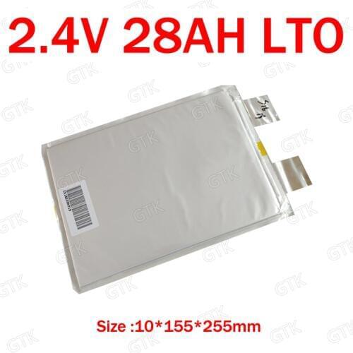 6pcs Lithium titanate battery 2.4V 28AH LTO bateria for DIY 12V 48V LTO battery pack EV ebike solar energy billboard golf cart