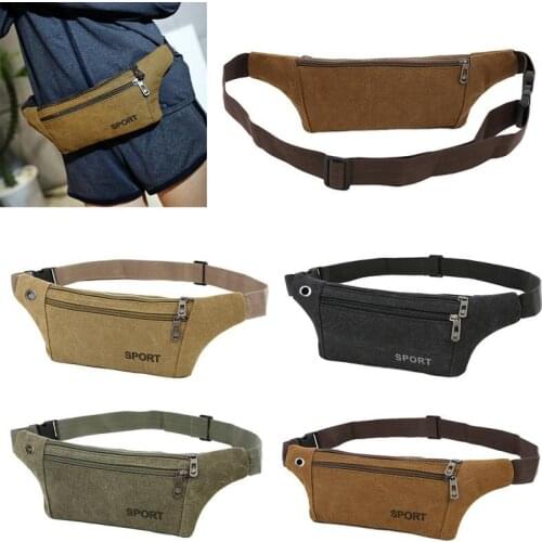 Fashion Tas Pinggang Dengan Belt Kanvas Waist Bag