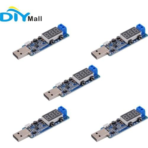 5PCS Digital Control USB Voltage Regulating Module 5V to 3.3V 9V 12V 24V Desktop Power Module XY-UPA