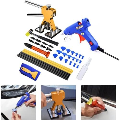 Car Paintless Dent Repair Kits Car Dent Puller With Bridge Dent Puller Kit For Automobile Body Motorcycle Sheet Metal Repair