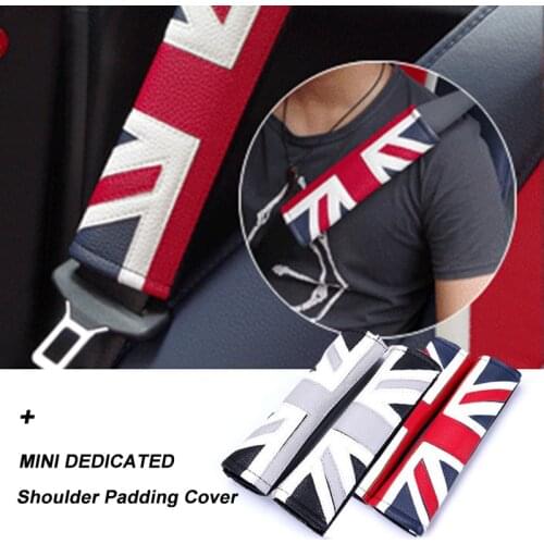 Car Seat Belt Cover Shoulder Padding Cover For MINI Cooper JCW S Countryman Clubman F54 F55 F56 F60 R60 R56 R55 Car Accessories