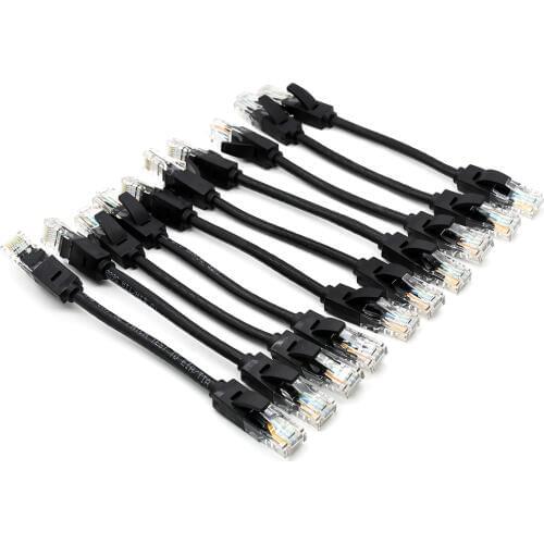 RJ45 Cat 5e Cable UTP Network cable Ethernet cable Short Internet Cable 10 pack 15CM(0.5ft) For Switch Router Laptop Computer