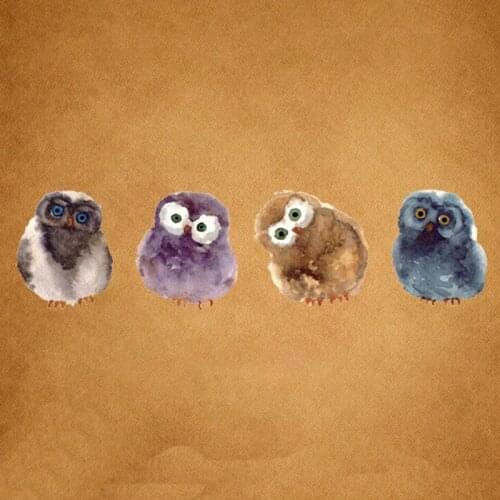 New Owl Bird Heat Transfers Iron On Patches For Jeans T-shirt DIY Craft Sticker Applications For Clothes Decorative