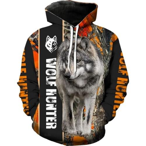 Autumn And Winter Animals hoodies 3D print cool Wolf Pattern Pullover Streetwear harajuku mens Tracksuits brand design Casual