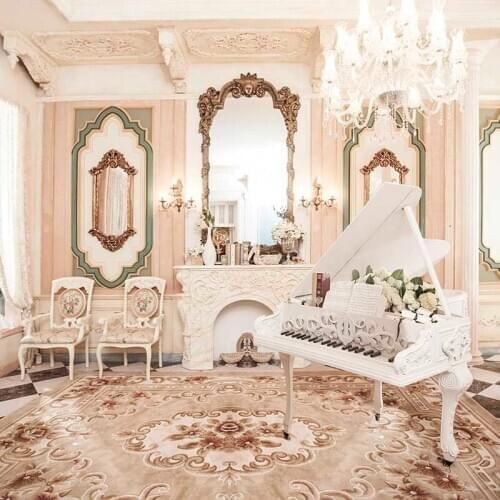MEHOFOTO Vinyl Photography Background Retro Room Flower Piano Computer Printed Wedding Backdrops for Photo Studio CM-6578