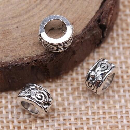 WYSIWYG 10pcs 8x8x5mm European Big Hole Spacer Beads Spacer Beads For Jewelry Making Charm Space Loose Beads