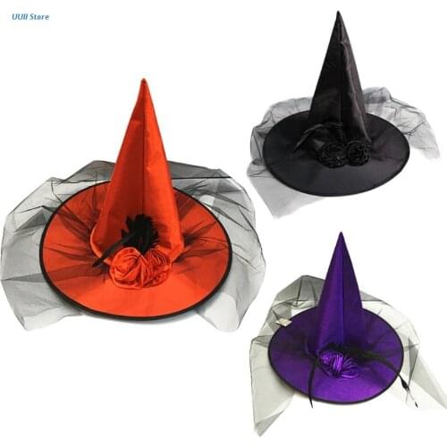 Witch Hat Halloween Costume Cosplay Wicked Witch Accessory Adult One Size Modern Witch Hat Halloween Knit Women