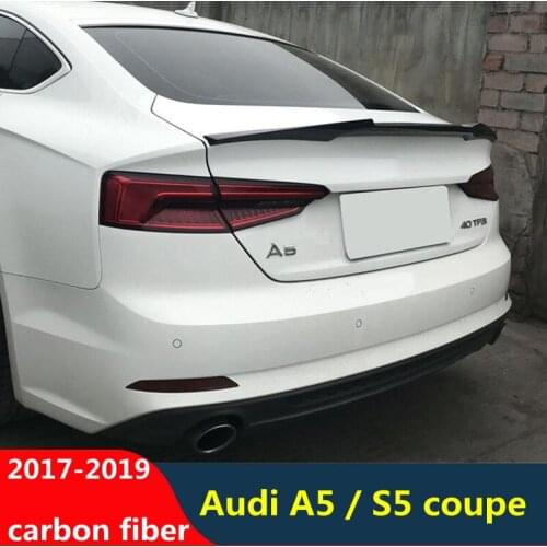 2Door Sedan Spoiler A5/S5 High Quality Carbon Fiber Tail Fin Spoiler 17 18 19 For Audi A5/S5 Coupe Rear Lip Fixed Wing
