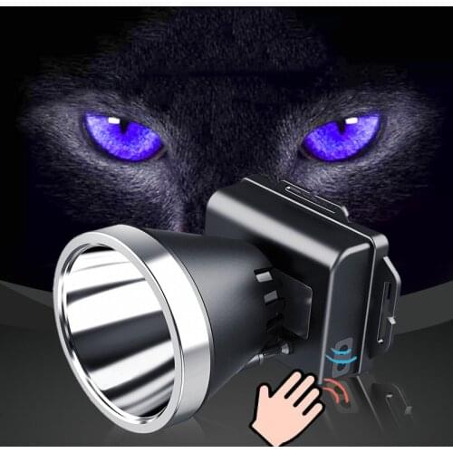 2021 Newest 500Meters Powerful Lantern Headlamp Flashlight Fishing Head Torch LED USB Rechargeable With Motion Sensor Headlight