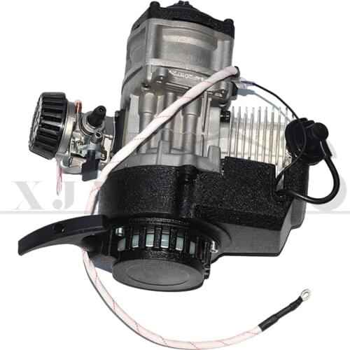 49cc 2 Stroke Engine with electric start+throttle cable comp Motor Mini Quad Rocket Pocket Blke miniquad for chain Brand New