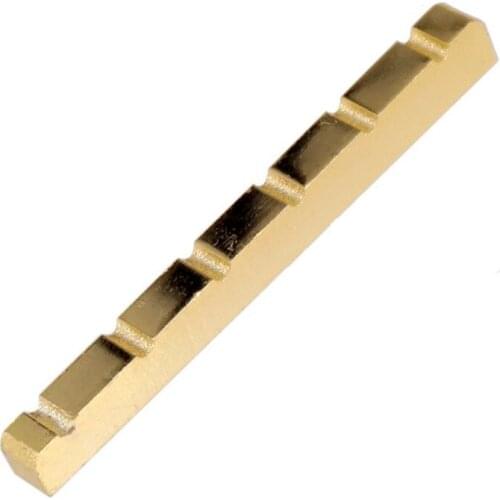 5Pcs/lots golden Electric Guitar 6 Strings Slotted Brass Nut - Size 42mm*3.5*5.2-4.4mm guitar parts accessories