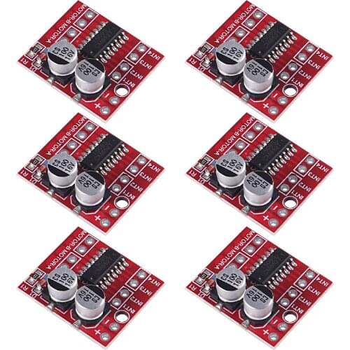 6Pcs 1.5A 2-way MX1508 DC Motor Driver Module PWM Speed Dual H-Bridge Stepper Motor L298N